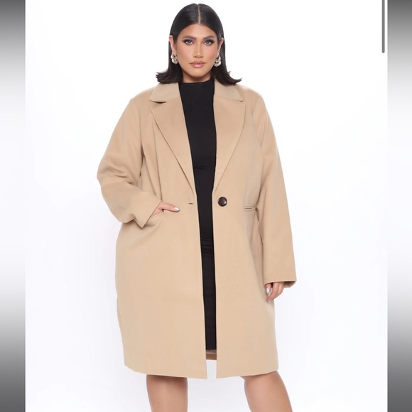 City Chic Coat - Taupe - Picture 4 of 5